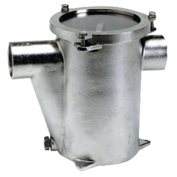 Deniz suyu filtresi. Komple AISI316 paslanmaz çelik. Tempered cam kapaklı. 