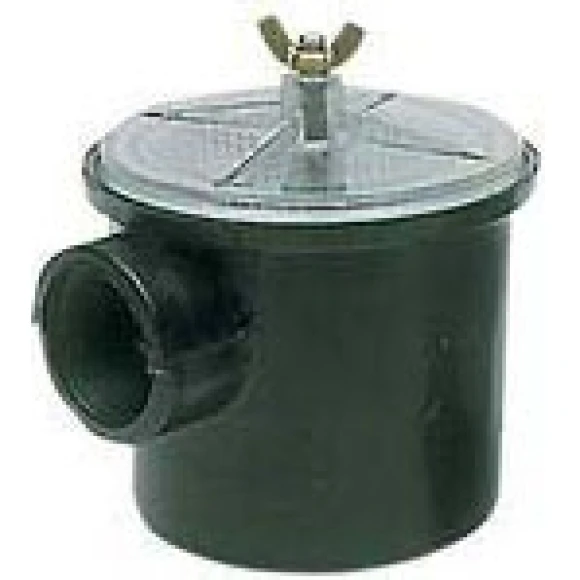 Deniz suyu filtresi, siyah möblen plastik gövdeli ve şeffaf kapaklı