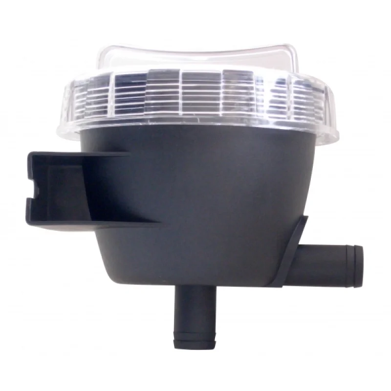 Plastik deniz suyu filtresi, Şeffaf kapaklı.