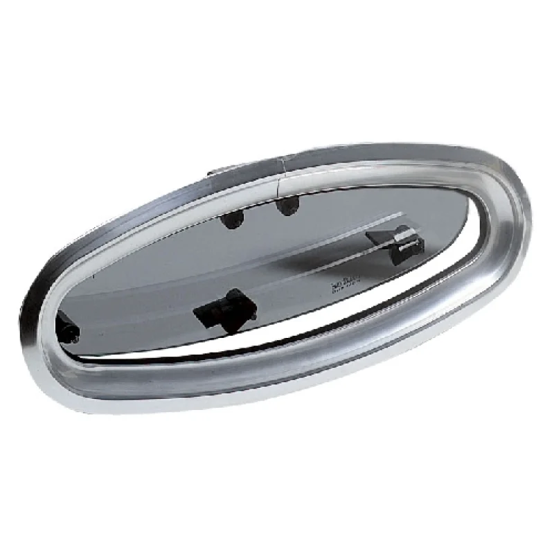 Vetus lomboz, model PX. Çerçeve elde cilalanmış anodize alüminyum, camı 10 mm duman rengi akriliktir.