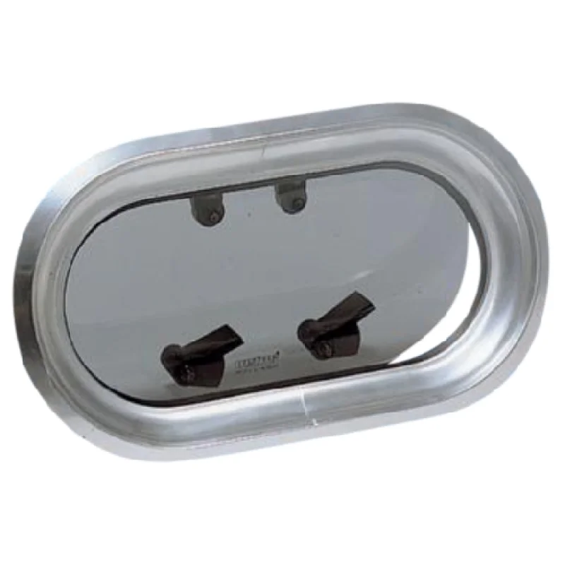 Vetus lomboz, tip PM22. Çerçeve elde cilalanmış anodize alüminyum, camı 10 mm duman rengi akriliktir.