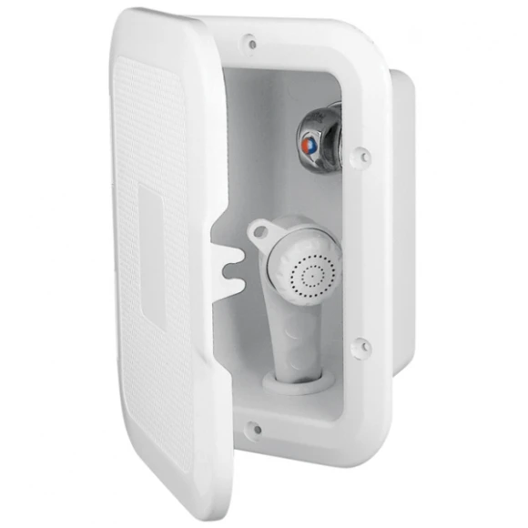 Duş ve yuva, sıcak-soğuk mikserli, hortumlu.