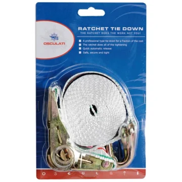 Kayışlı gergi. Kayış 25 mm güçlendirilmiş polyester, gergi mekanizması ve kanca galvanizli çeliktir. - 1