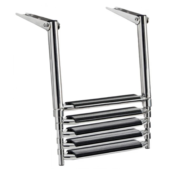 Teleskopik merdiven. Ekstra geniş basamaklı.