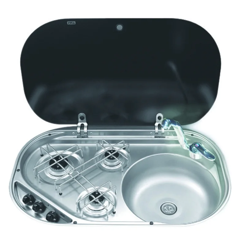 Smev 8323 serisi eviyeli, üç gözlü gazlı ocak.