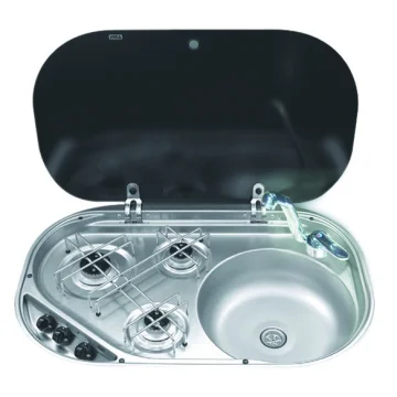 Smev 8323 serisi eviyeli, üç gözlü gazlı ocak. - 1