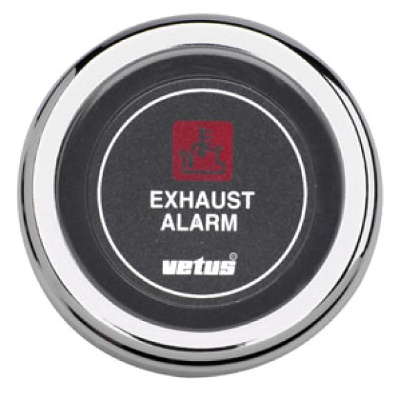 Vetus egzoz hararet alarmı monitörü, siyah.