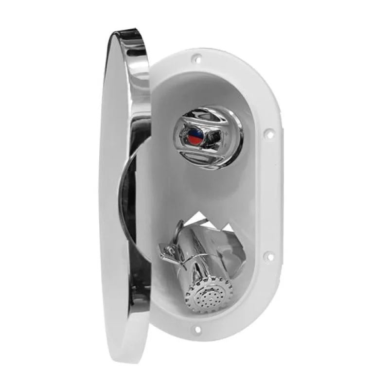 NUOVA RADE Hortumlu duş ve yuva. sıcak - soğuk krom kapak