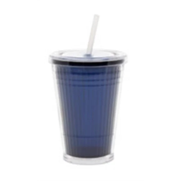 GIMEX Gimex büyük bardak, pipetli lacivert