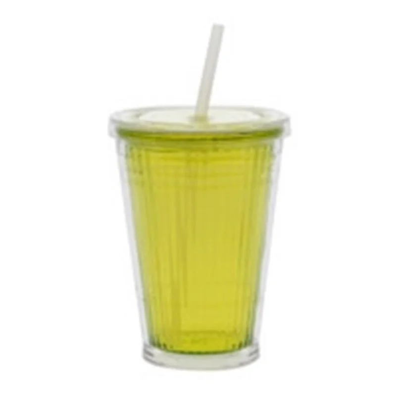 GIMEX Gimex büyük bardak, pipetli limon yeşili