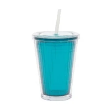 GIMEX Gimex büyük bardak, pipetli turkuaz - 1