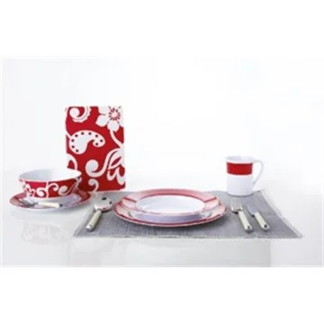 GIMEX High-Line Sierra Red, 20 parça melamin yemek takımı - 1