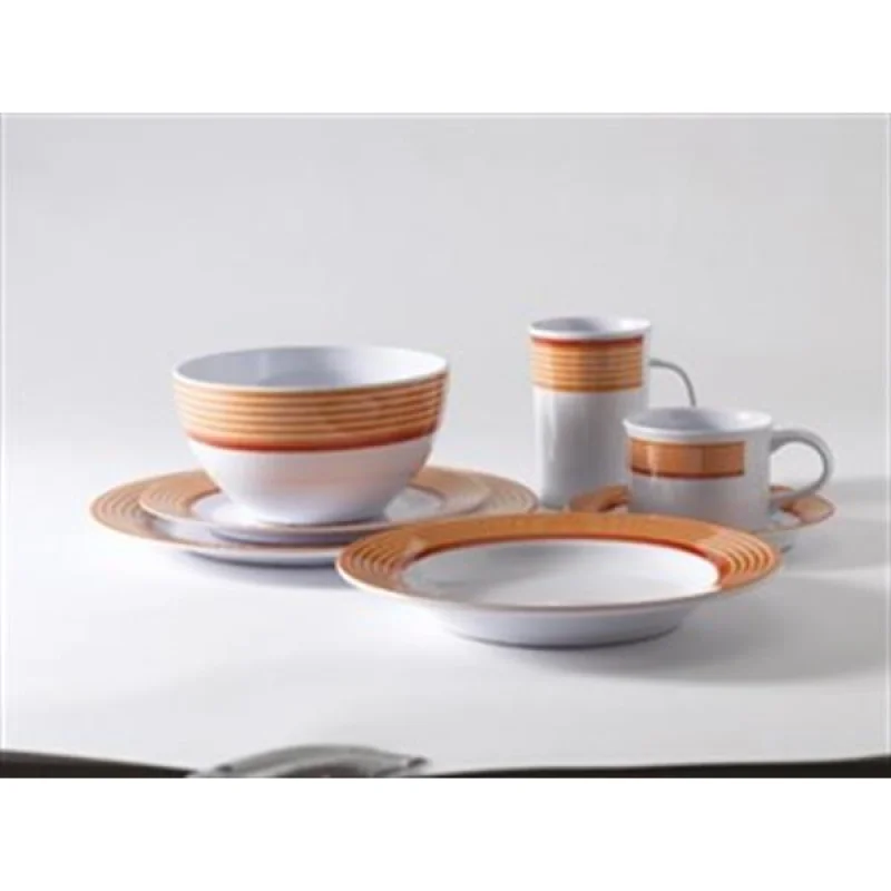 GIMEX Trendline turuncu, 20 parça melamin yemek takımı