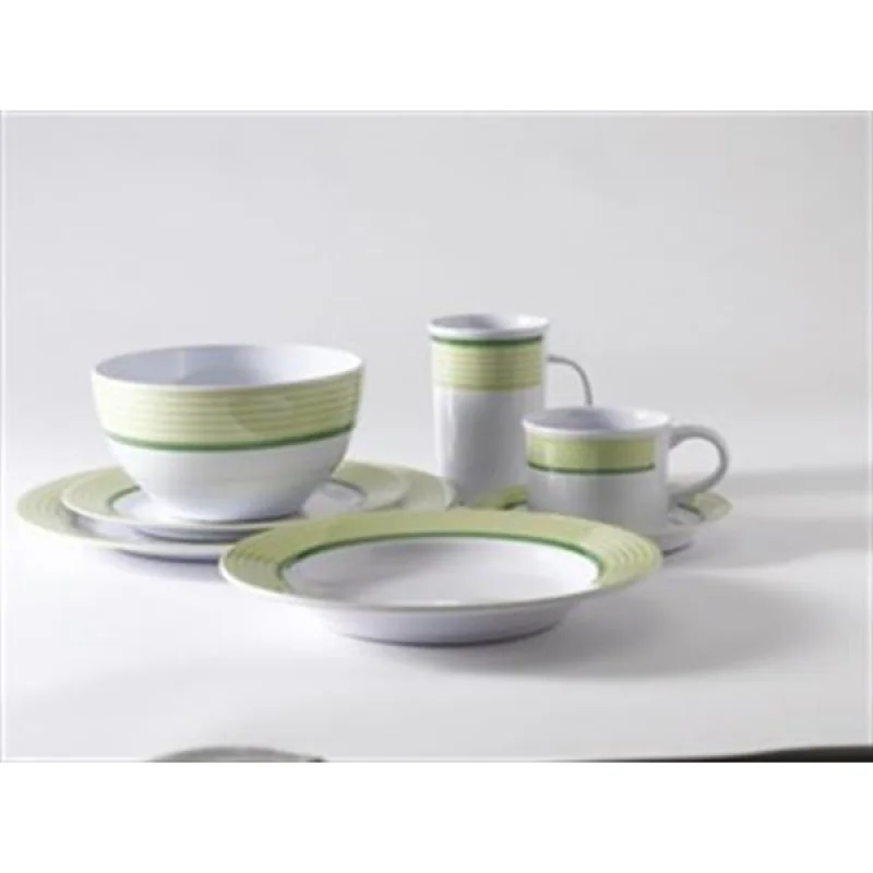 GIMEX Trendline yeşil, 20 parça melamin yemek takımı