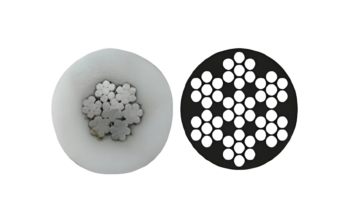 KWING METAL STAINLESS STEEL INSULATED CABLE, 4x6MM, 7x7, AISI316