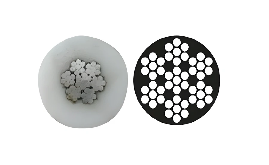 KWING  METAL PASLANMAZ ÇELİK İZOLELİ HALAT, 4x8MM, 7x7, AISI316