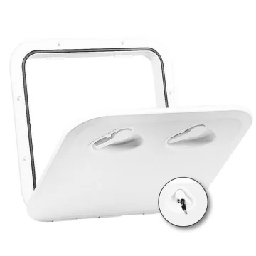 NUOVA RADE PLASTİK GÖMME KAPAK 375X370MM BEYAZ, KİLİTLİ - 1