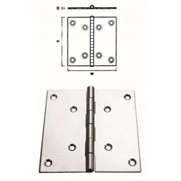 QUATTRO MARINE Menteşe Paslanmaz Çelik 100x100x2 mm - 1