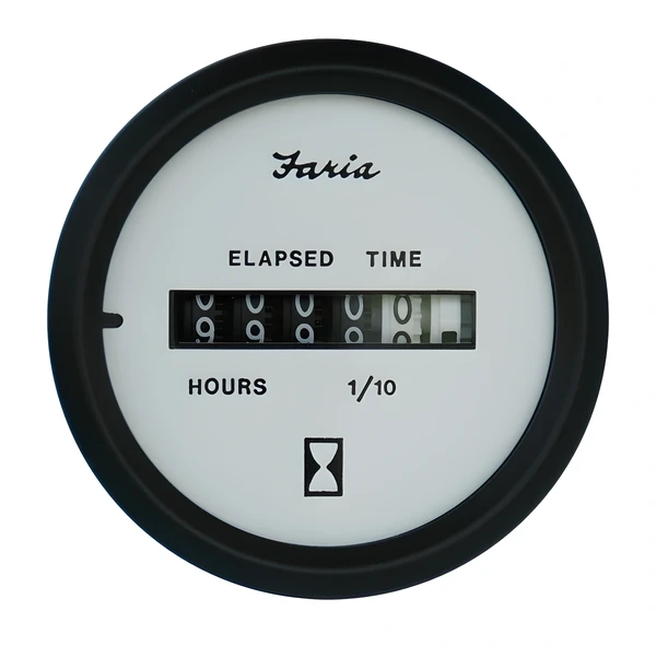 Faria motor çalışma saati göstergesi. 0-10000 saat. Ø52mm, 12/24V. - 1