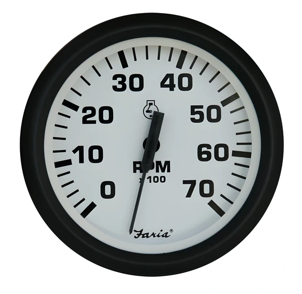 Faria universal outboard tachometer. 0-7000 Rpm. 12V. - 1