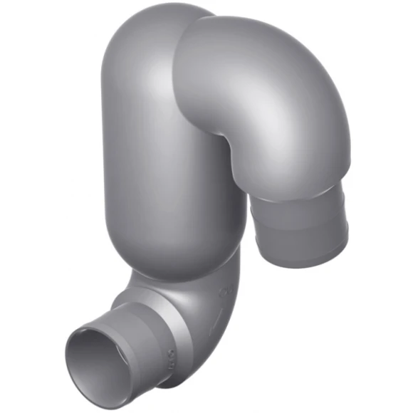 Goose Neck Motordan gelen suyu, eğimle egzoz çıkışına bağlar.