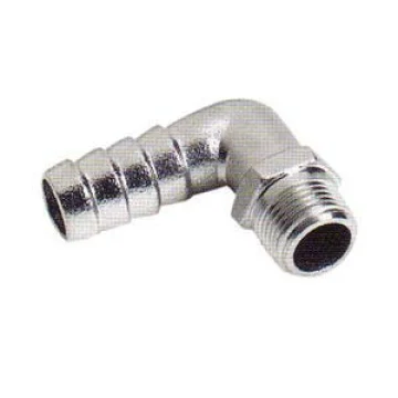 Hortum adaptörü, 90° dişi. AISI 316 paslanmaz çelik. - 1