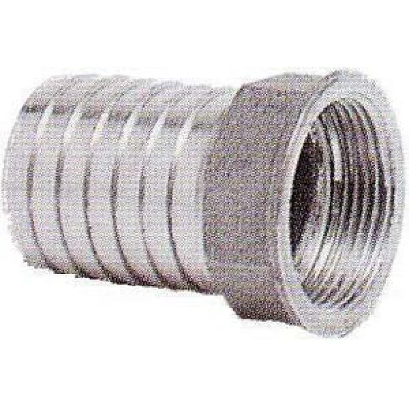 Hortum adaptörü, dişi. AISI 316 paslanmaz çelik.