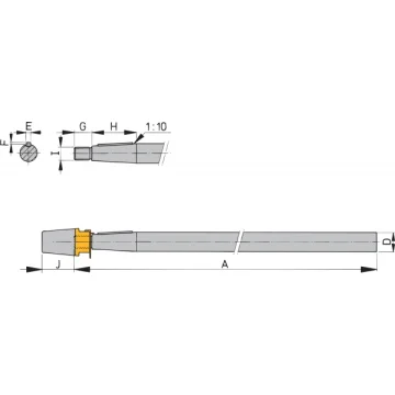 Vetus pervane şaftı.\nØ: 25 mm.\nBoy: 1 metre. - 1