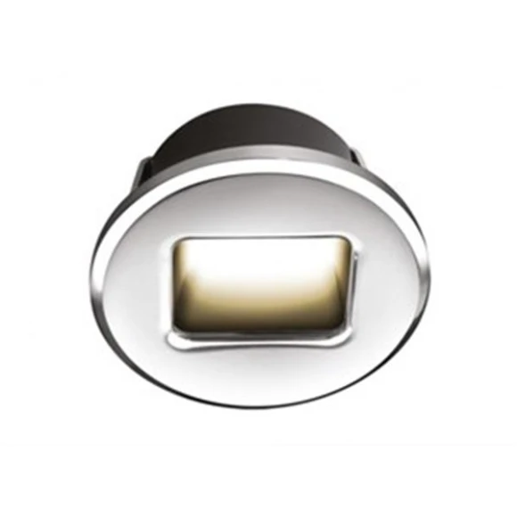 I2 SYSTEMS Ember Led Merdiven Lambası Sıcak Beyaz Yuvarlak, Parlak Krom 45 mm