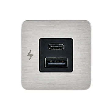 SCANSTRUT TILE-USB-A/USB-C ŞARJ SOKETİ, PASL. ÇERÇEVE - 1