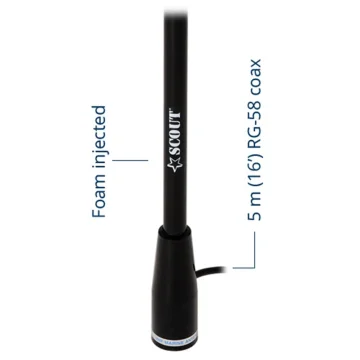 SCOUT KS-22 VHF Fiberglas Anten 1,5 m - 1