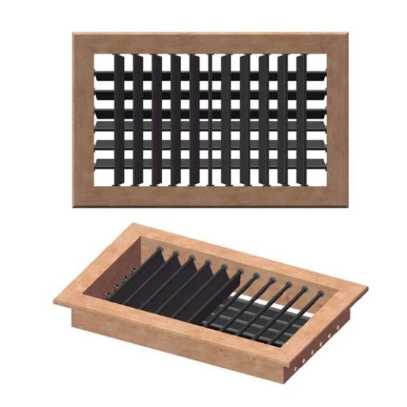 MSI Hava Çıkış Izgarası. Tik Dört Yönlü 254X203 mm