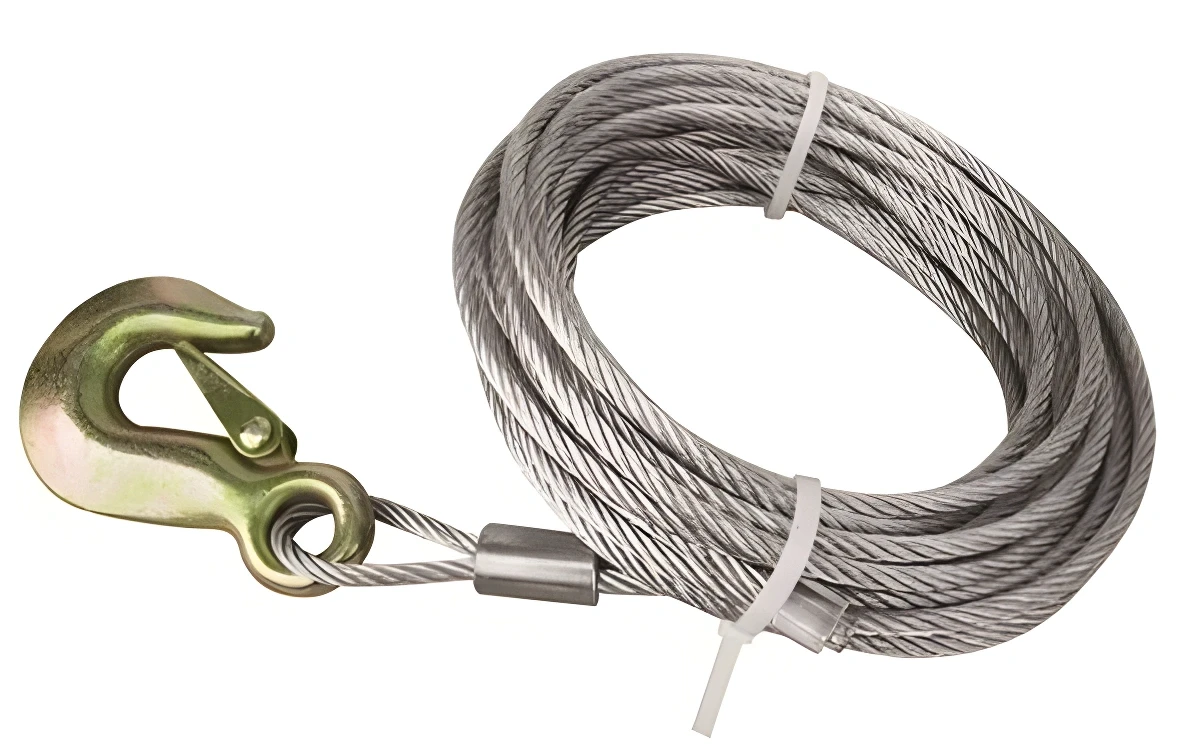 GALVANIZED STEEL WIRE ROPE FOR WINCH Ø5MM X 6M