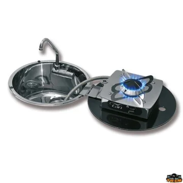 TREM CAN LC1701-S-FP Yuvarlak Evyeli Musluklu Ocak - 1