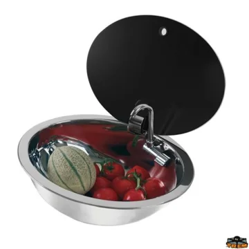 TREM CAN LR1450 Oval Sink with Faucet Cover - 1