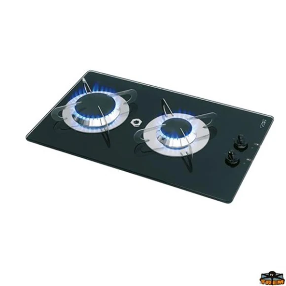 TREM CAN PV1357 Çiftli Cam Yüzeyli Dikdörtgen Gömme Ocak