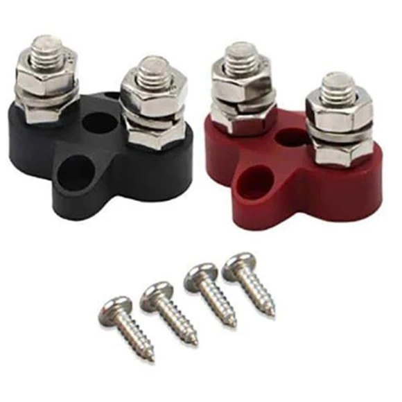 VICTRON ENERGY DUAL TERMINAL STUD M8-LINKED SET (1 RED/ 1 BLACK)