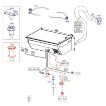 WALLAS 3430, ventilation pipe for model 88 DU - 1