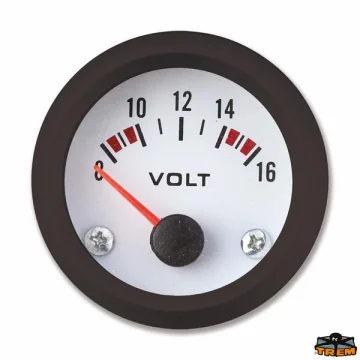 TREM TREM ECO LINE VOLTMETRE, BEYAZ,12V. Ø52MM