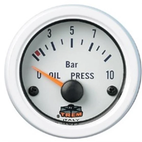 TREM Trem yağ basınç göstergesi 12V/10 BAR BEYAZ