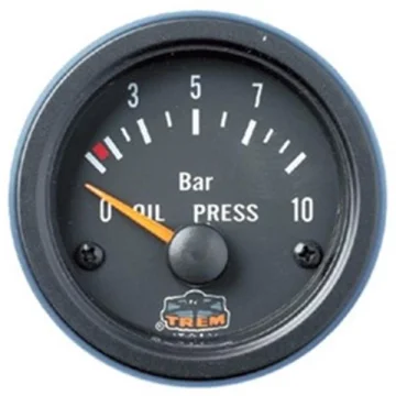 TREM Trem yağ basınç göstergesi 12V/10 BAR SİYAH - 1
