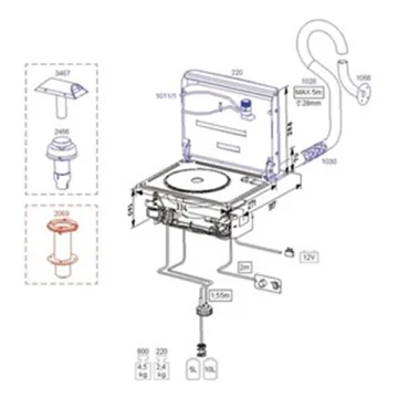 Exhaust blanket for WALLAS 1030, 800 model - 1