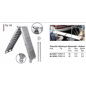Alüminyum Basamaklı Katlanır Pasarella - 1
