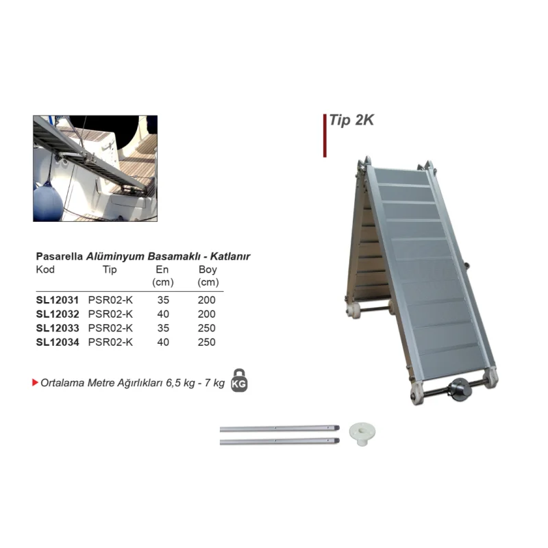 Aluminum Step Folding Pasarella