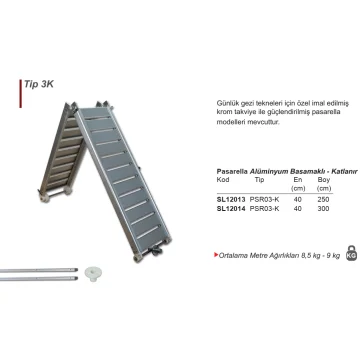Alüminyum Basamaklı Katlanır Pasarella - 1