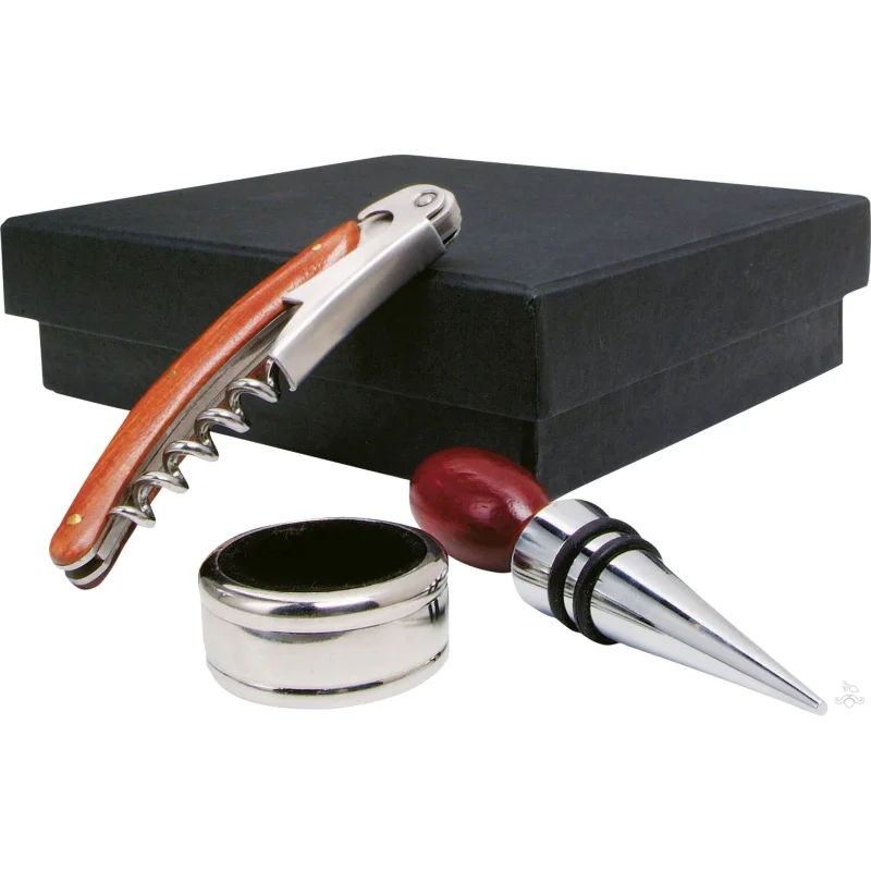 3'Lü Şarap Seti Siyah