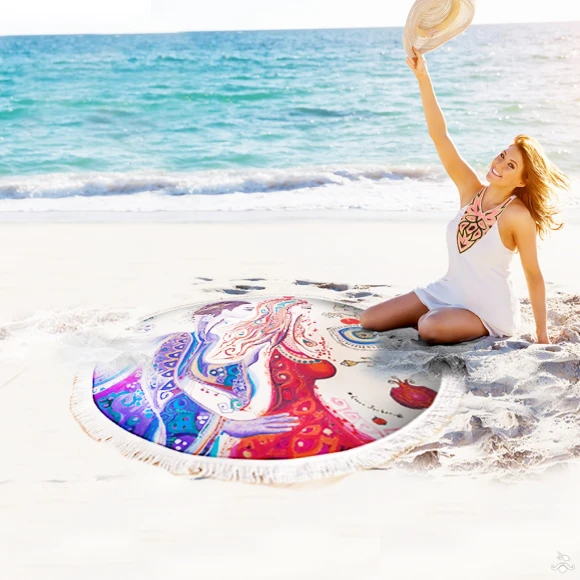 Biggdesign Aşk Yuvarlak Plaj Havlusu