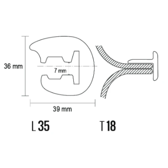 Tessilmare L Serisi Küpeşte Fitili