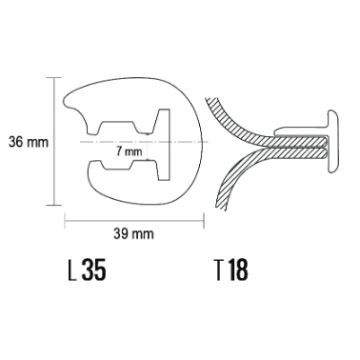 Tessilmare L Serisi Küpeşte Fitili - 1