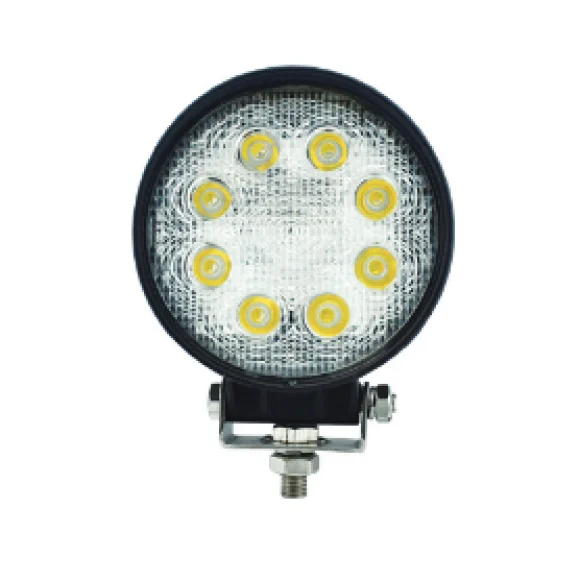 Carub Siyah Yuvarlak Güverte Lambas› 12-24 V 14 Led’li 48 W